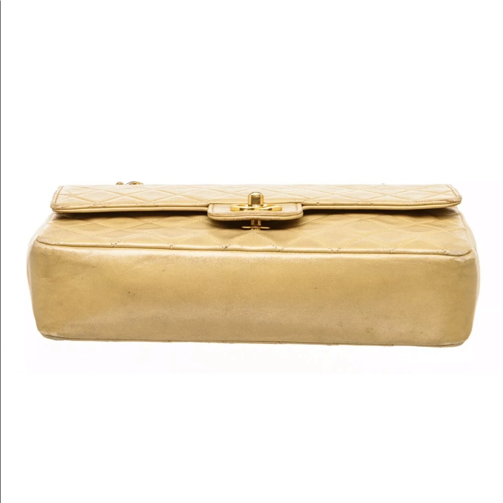 Chanel beige Leather vintage classic double flap - Picture 3 of 7
